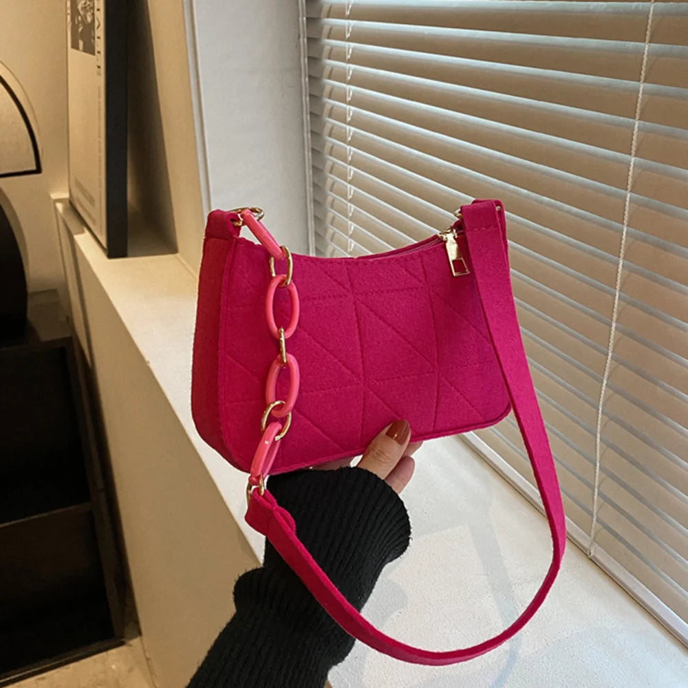 Small Handle Underarm Bag Clutch