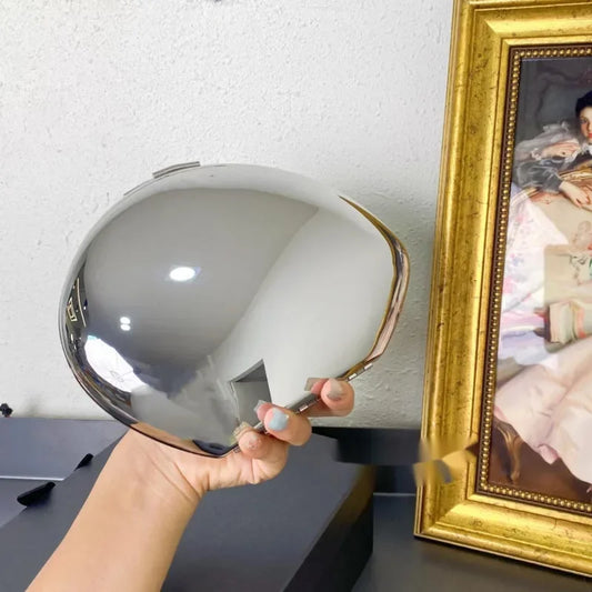 Metal Shell Shape Clutch Bag Smooth Mirror Surface Evening Party Handbag