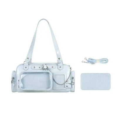 Star Chain Y2k Harajuku Blue Lolita Girl Pain Bags Transparent Japanese Crossbody Bag