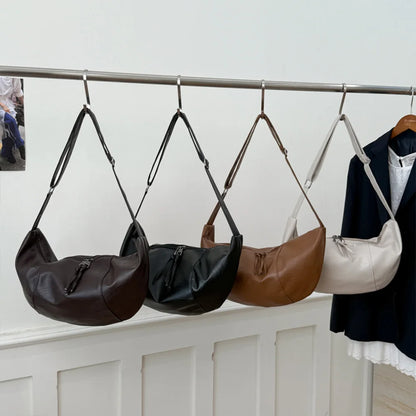 Women's Large Capacity Autumn and Winter Versatile Wide Strap Single Shoulder Crossbody