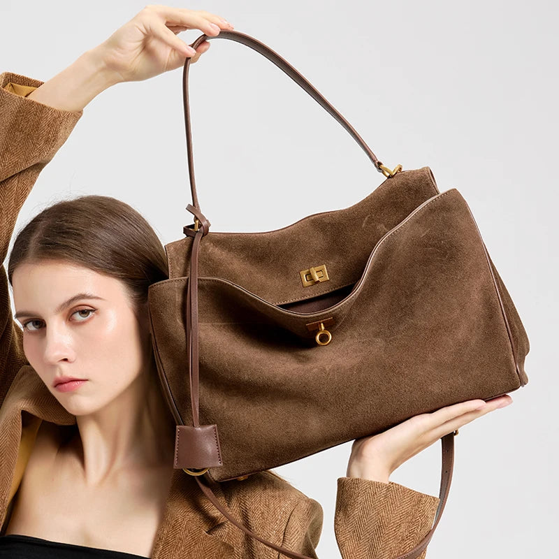 Women's Suede Genuine Leather Bag
