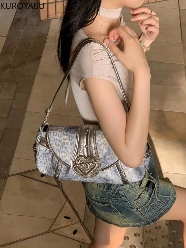 Korean Harajuku Shoulder Silver Underarm Bag