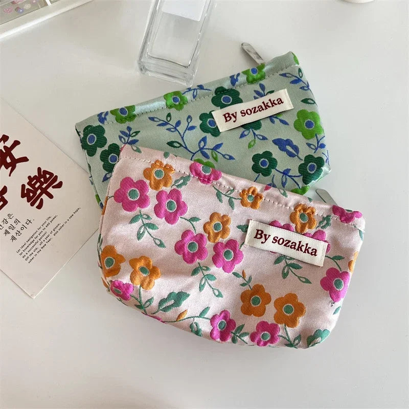 Floral Cosmetic Bag