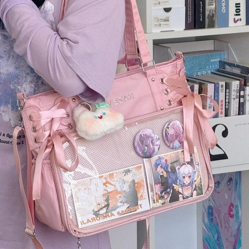 College Style Crossbody Bag Large Capacity