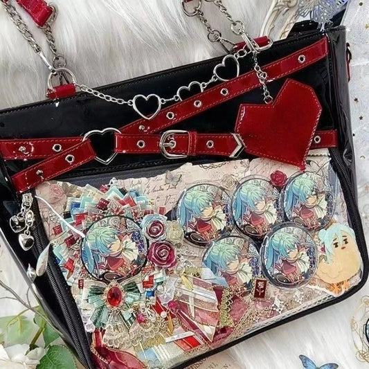 Spicy Girl Cool Bag Large Capacity Transparent Pain Layer Crossbody Bag