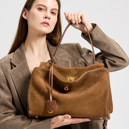 Women's Suede Genuine Leather Bag