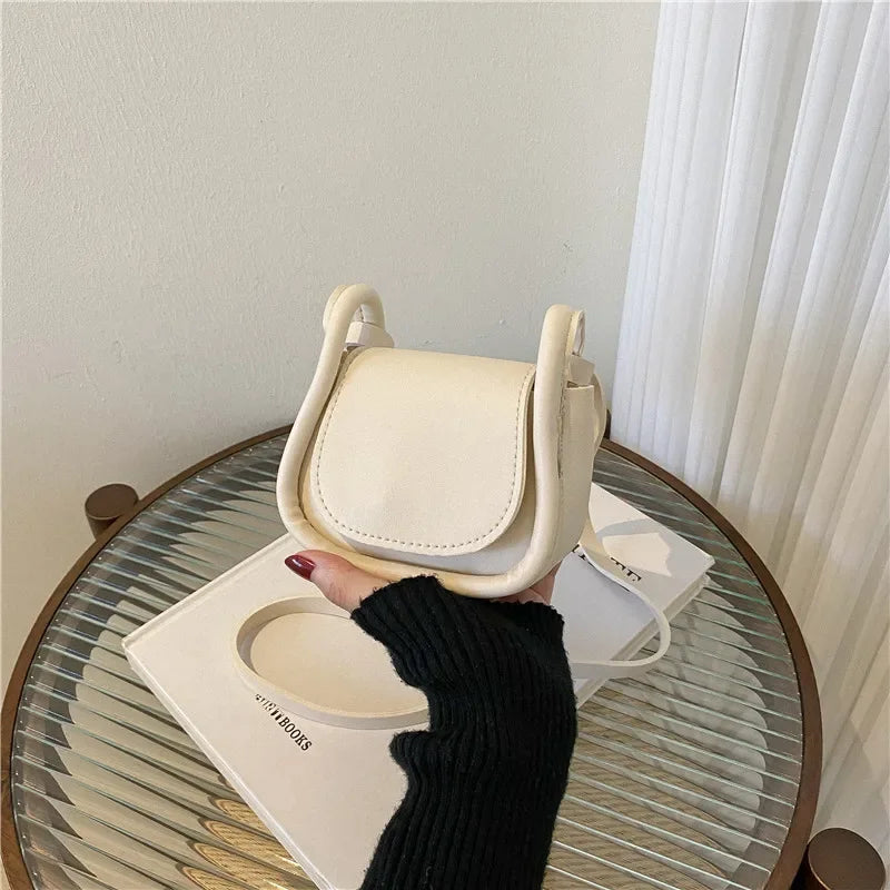 Candy Color Fashion PU Leather Mini Crossbody Bag for Women