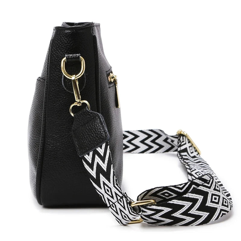 Large Capacity Handbag Women Leather Single Shoulder Straddle Bag