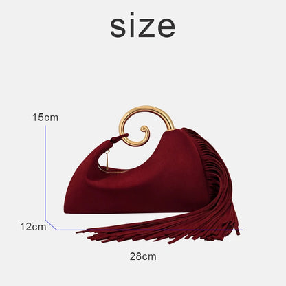 Faux Suede Clutch Evening Bags For Women