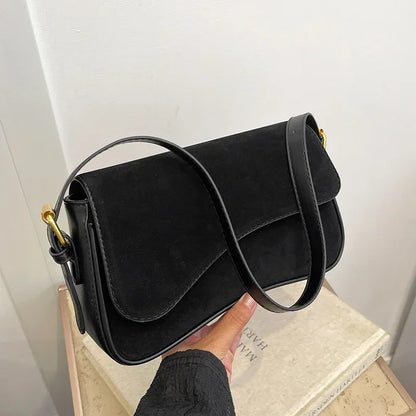 Velvet Fashionable Minimalist Versatile Practical Shoulder Bag