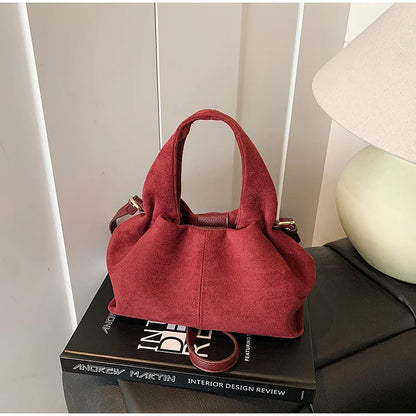 French Cloud Dumpling Bag Brand Design Frosted Handbag