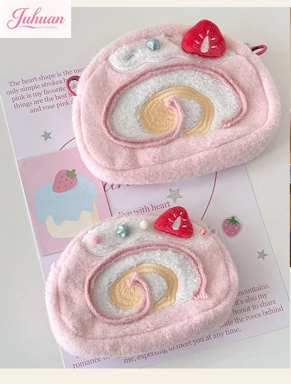 Kawaii Original Soft Girl Swiss Roll Change Bag Crossbody Bag