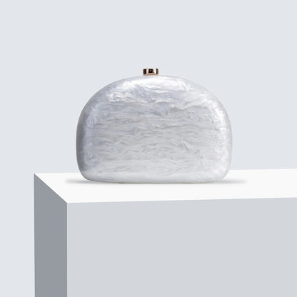 Women's New Semi-Circular Pressure-Packed Acrylic Dinner Bag