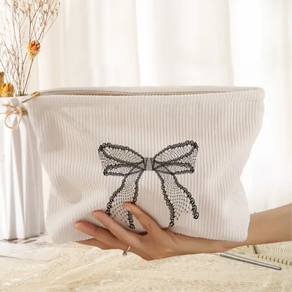 Charming Heart Pattern Lightweight Zipper Makeup Bag