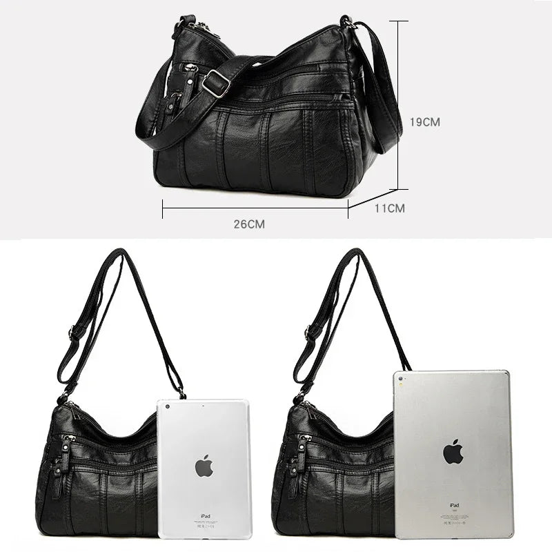 Leather Crossbody Bags  Messenger Bags Retro Shoulder Bags for Women