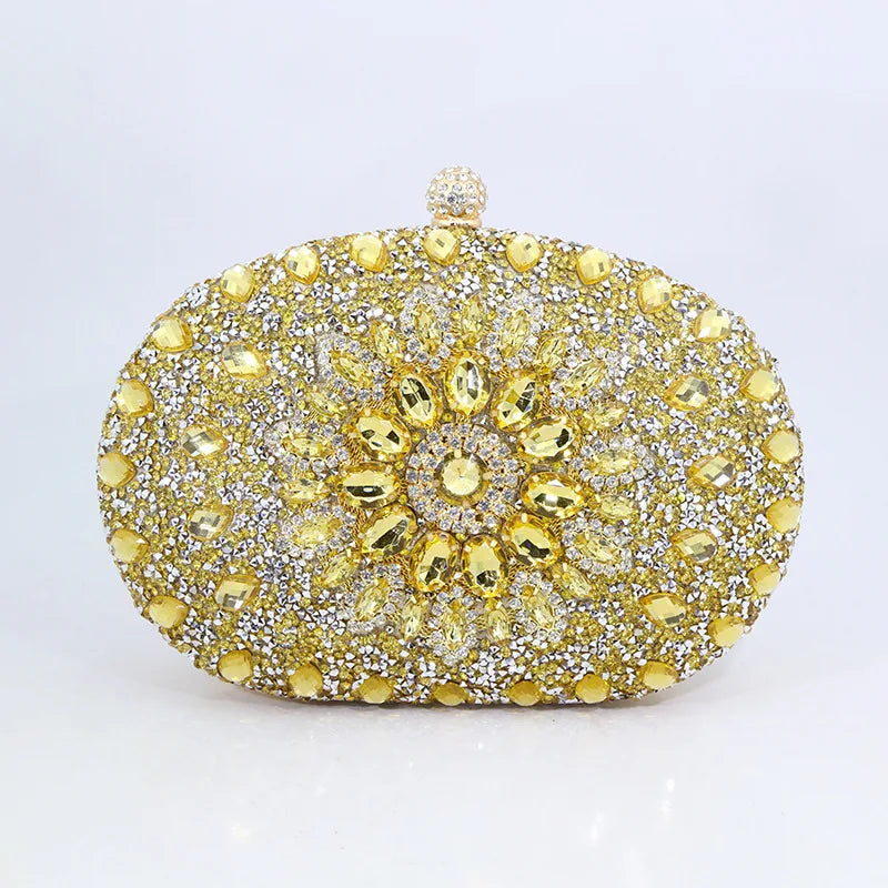 Evening Clutch Bags for Women  Chain Dinner Handbag Crystal Diamond Rhinestone Bag