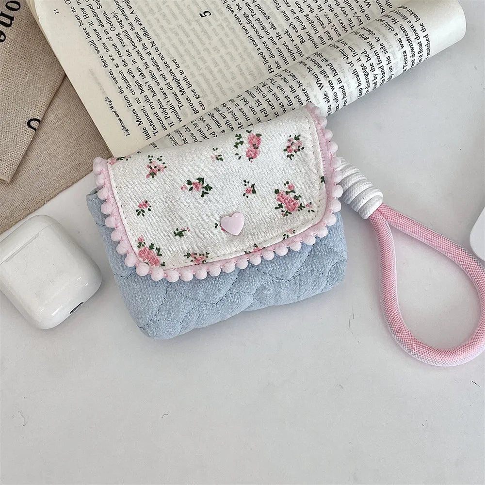 Cute Student Coin Purse  Floral Korean for Girls