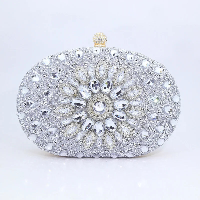 Evening Clutch Bags for Women  Chain Dinner Handbag Crystal Diamond Rhinestone Bag