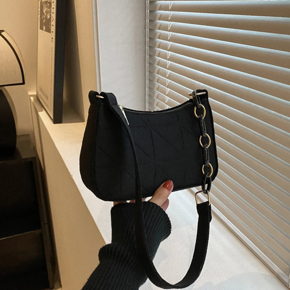 Small Handle Underarm Bag Clutch
