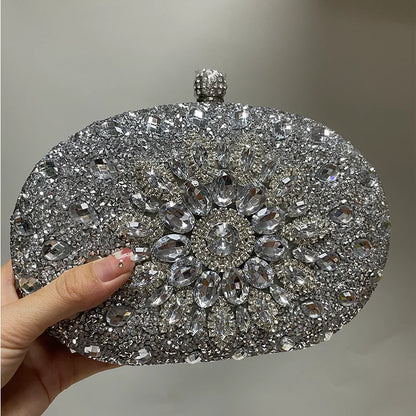 Evening Clutch Bags for Women  Chain Dinner Handbag Crystal Diamond Rhinestone Bag