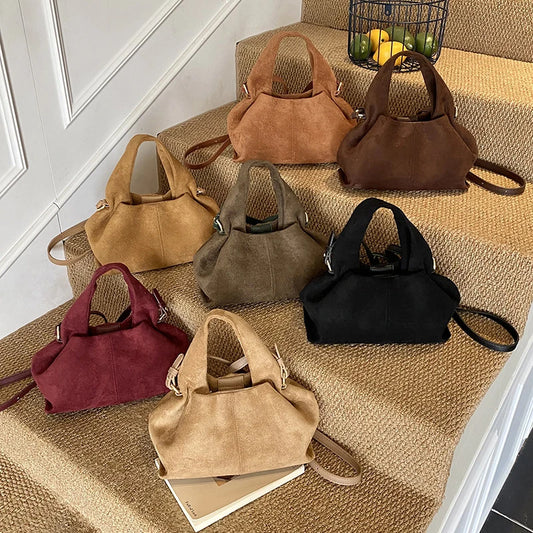 French Cloud Dumpling Bag Brand Design Frosted Handbag