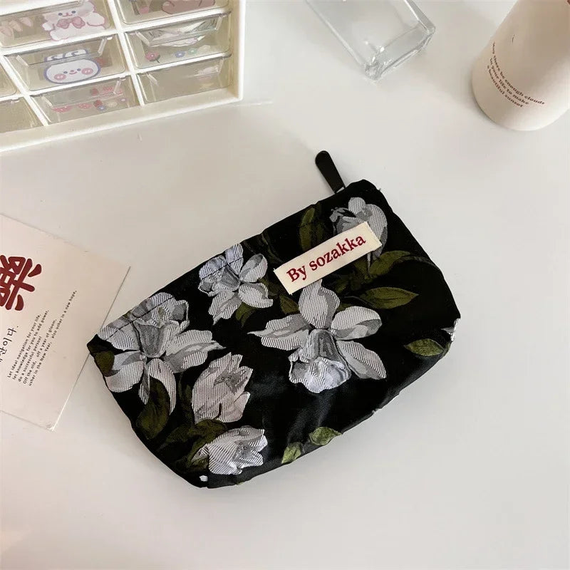Floral Cosmetic Bag