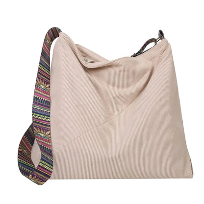 Women's Large Corduroy Crossbody Bag