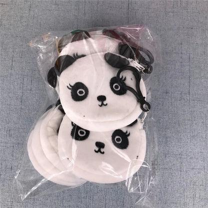 Gift Small Key Hook Pendant Plush Coin Bag , Panda , Animal Coin Pouch