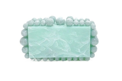 Acrylic Beaded Dinner Chain Evening Clutch Bags for Women