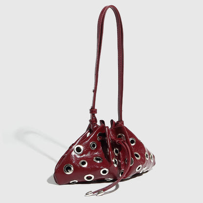 Women Lolita Bowtie Lace Pearl Crossbody Bag