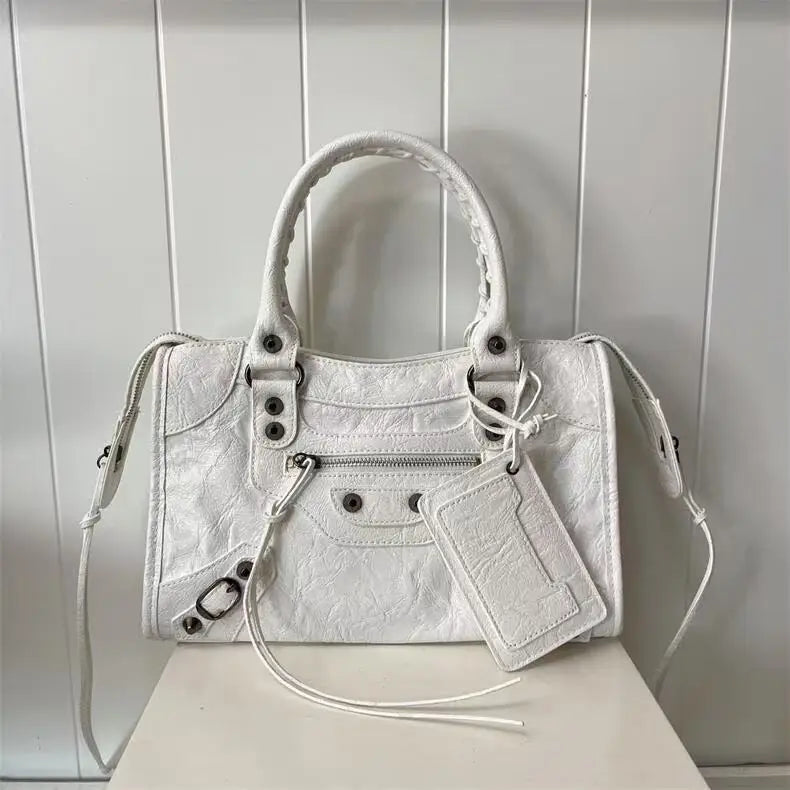 Parisian Rivet Motorcycle Bag Spicy Girl Retro High-End Feel Pillow Crossbody Bag