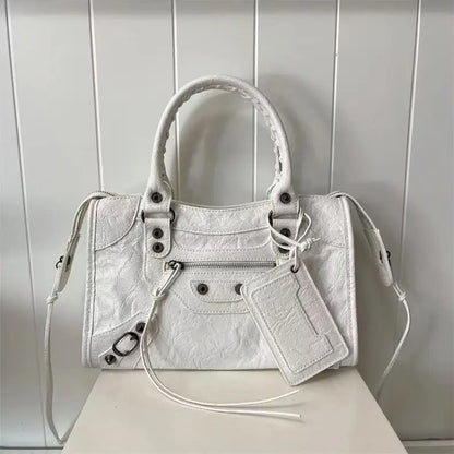 Parisian Rivet Motorcycle Bag Spicy Girl Retro High-End Feel Pillow Crossbody Bag