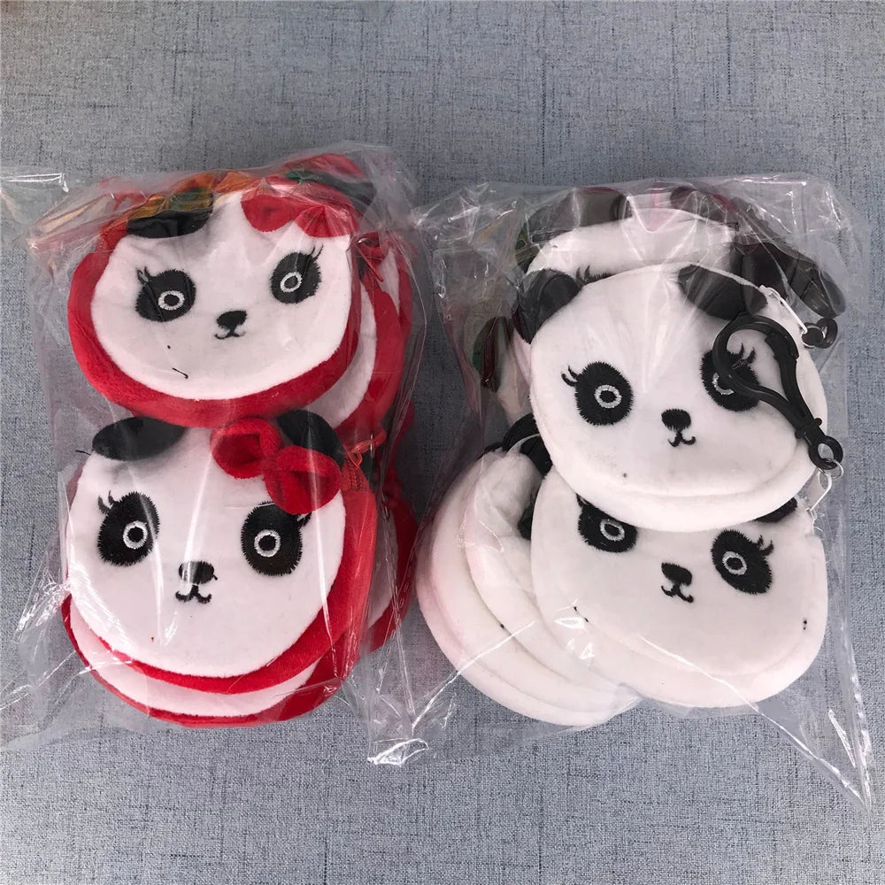 Gift Small Key Hook Pendant Plush Coin Bag , Panda , Animal Coin Pouch