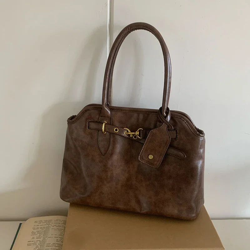 Large Capacity Women's Tote Shoulder Bags Pu Leather Ladies Briefcase Bag