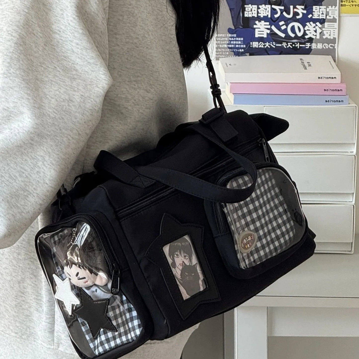 Cute Hand-held Shoulder Bag Japanese Ins Large Capacity Versatile Travel Bag for Girls