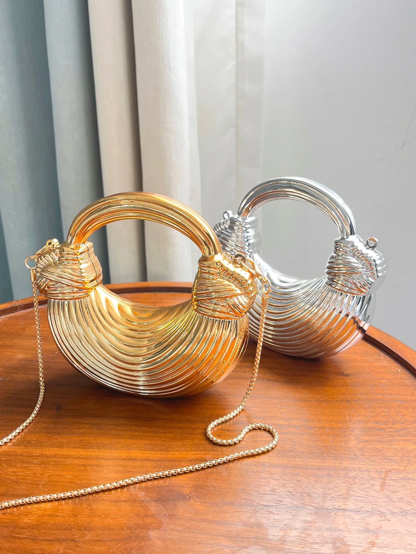 Women's Handbag Mini Gold Cross Body Bag Silver Evening Clutch