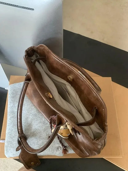 Large Capacity Women's Tote Shoulder Bags Pu Leather Ladies Briefcase Bag