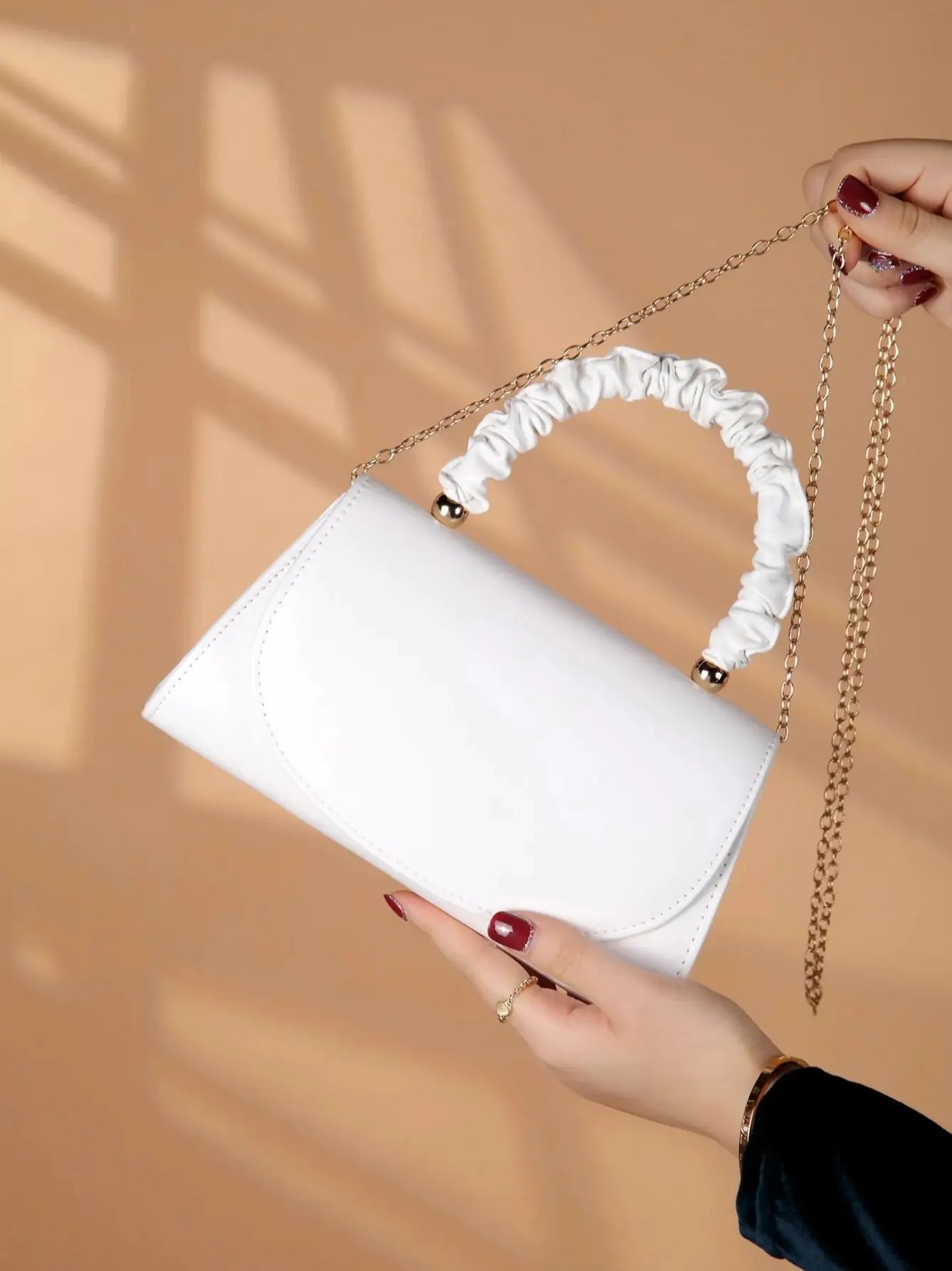 Elegant Light Luxury Solid Color Women's Handbag