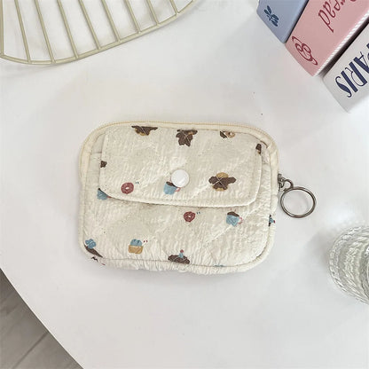 Cute Cartoon Small Travel Cosmetic Lipstick Earphone Card Portable Storage Bag