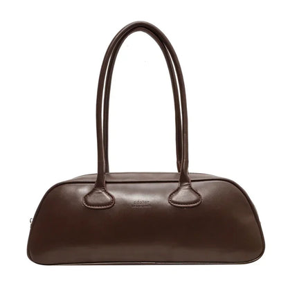 Zipper PU Women's Bag Retro Shoulder Bag