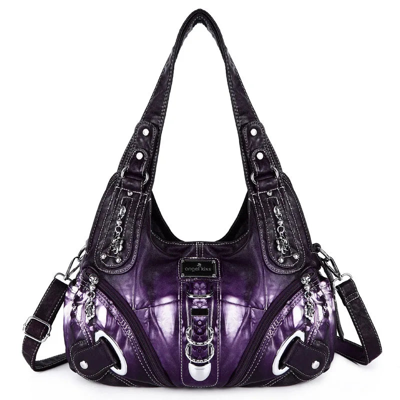 Multi Pocket Soft Leather Shoulder Bags