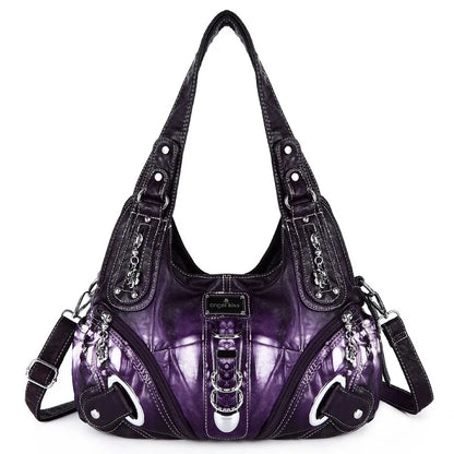 Multi Pocket Soft Leather Shoulder Bags