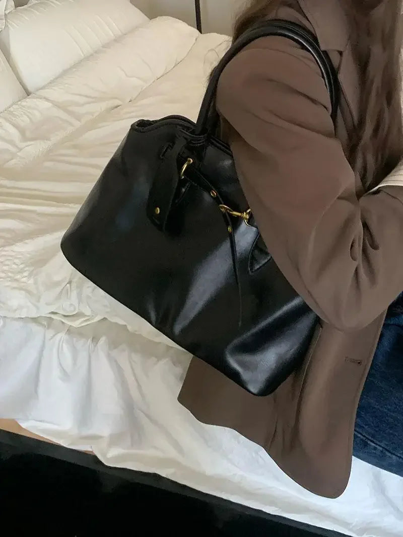 Large Capacity Women's Tote Shoulder Bags Pu Leather Ladies Briefcase Bag