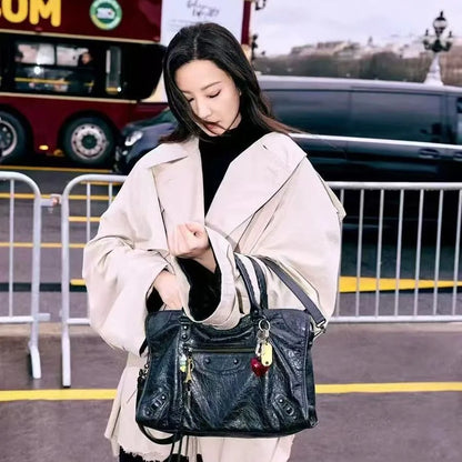 Parisian Rivet Motorcycle Bag Spicy Girl Retro High-End Feel Pillow Crossbody Bag