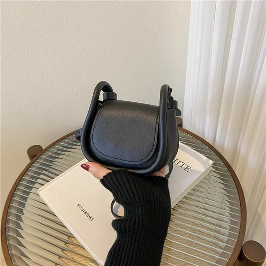 Candy Color Fashion PU Leather Mini Crossbody Bag for Women