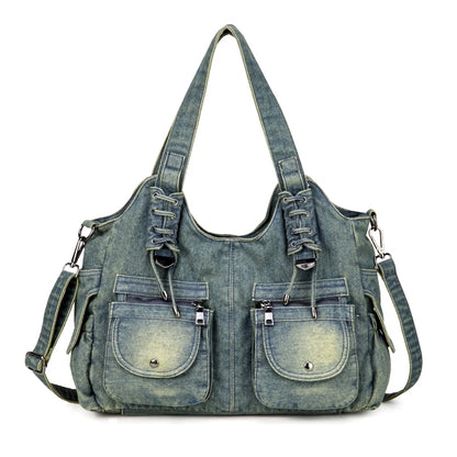 Women's Denim Bag Y2K Vintage Blue Jean Purse
