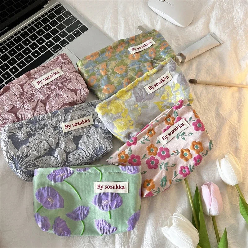 Floral Cosmetic Bag