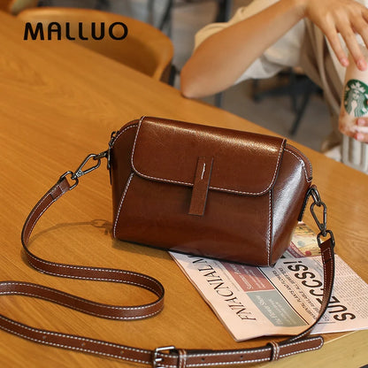 Cowhide Genuine Leather Handbag Lady Casual Phone Bag for Women