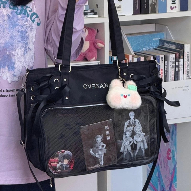 College Style Crossbody Bag Large Capacity