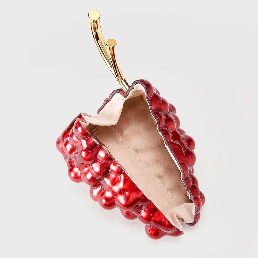 Acrylic Grape Shaped Chain Shoulder Bags